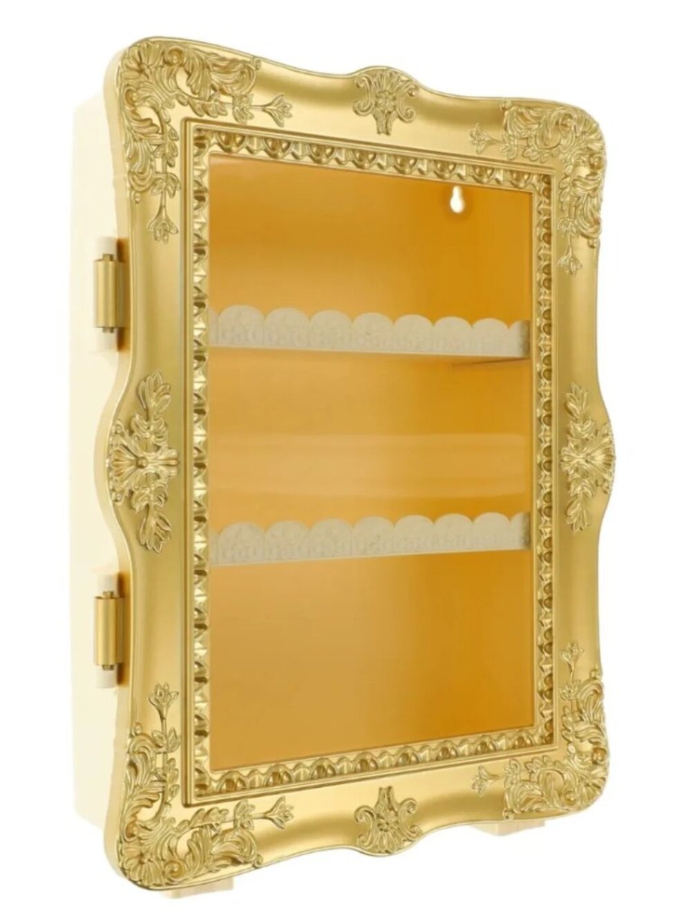 NIB Gilded Glam Ornate Gold Display Shelf Wall or Tabletop Decor